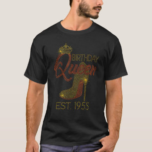 Birthday Queen Est 1955 Shoes Queen Crown Heelses  T-Shirt