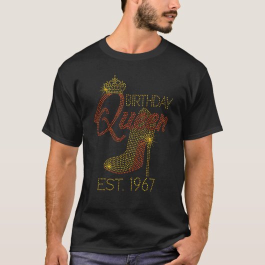 Birthday Queen Est 1967 Shoes Queen Crown Heelses T-Shirt (Vorderseite)