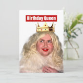 Birthday Queen Feiertagskarte (Stehend Vorderseite)