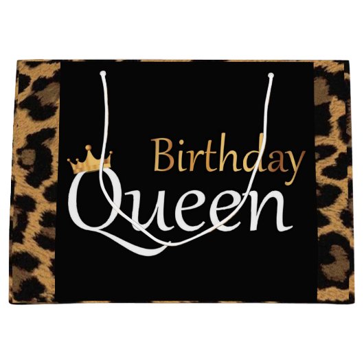 Birthday Queen Große Geschenktüte (Vorderseite)