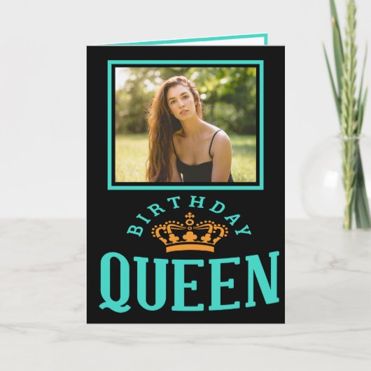 Birthday Queen Happy Birthday Card Karte (Vorderseite)