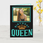 Birthday Queen Happy Birthday Card Karte (Gelbe Blume)