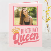 Birthday Queen Happy Birthday Card Karte (Gelbe Blume)