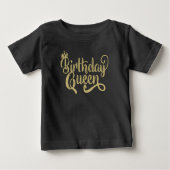 Birthday Queen Happy Birthday Party Funny Baby T-shirt (Vorderseite)