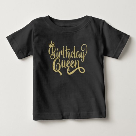 Birthday Queen Happy Birthday Party Funny Baby T-shirt (Vorderseite)