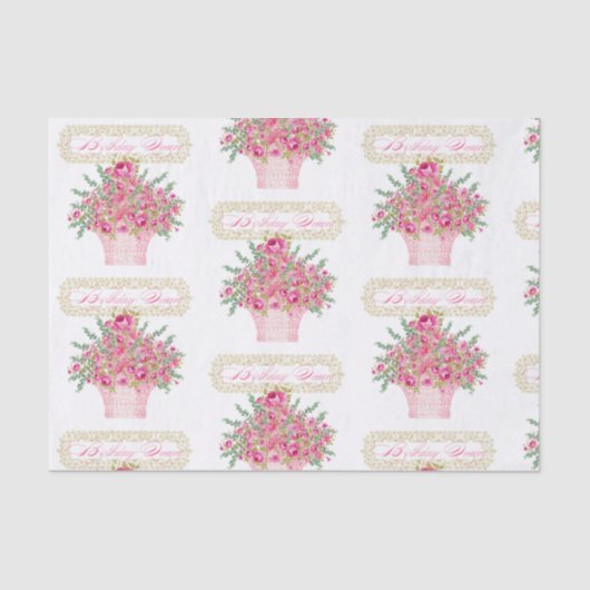 Birthday Queen, Happy Birthday Tissue Paper Seidenpapier (Vorderseite)