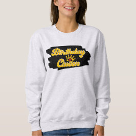 Birthday Queen Illustration Sweatshirt