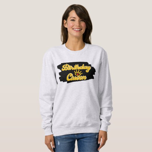 Birthday Queen Illustration Sweatshirt (Vorne ganz)