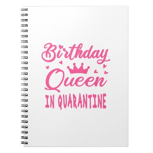 Birthday Queen in Quarantine Notizblock (Vorderseite)