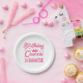 Birthday Queen in Quarantine Pappteller (Party)