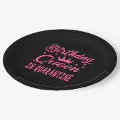 Birthday Queen in Quarantine Pappteller (Schrägansicht)