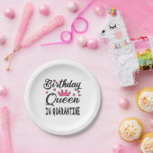 Birthday Queen in Quarantine Pappteller (Party)