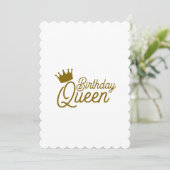 BIRTHDAY QUEEN INVITATIONS EINLADUNG (Stehend Vorderseite)