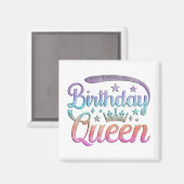 Birthday Queen Magnet (Vorderseite/Rückseite)