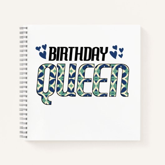 Birthday Queen Notizblock (Vorderseite)