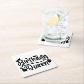 Birthday Queen Rechteckiger Pappuntersetzer (Vor Ort)