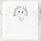 Birthday Queen Runder Aufkleber (Tasche)