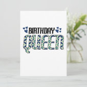 Birthday Queen Save The Date (Stehend Vorderseite)