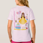 Birthday Queen T-Shirt for Girls (Rückseite)
