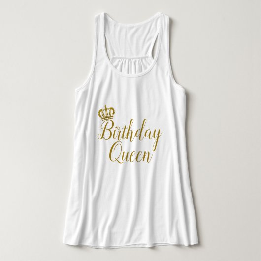 Birthday Queen Tank Top (Design Vorderseite)
