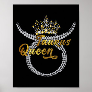 Birthday Queen Zodiac Astrologie Black Melanin His Poster