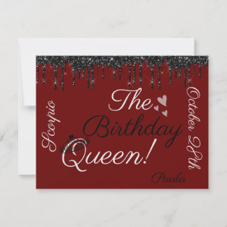 Birthday Queen Zodiac Sign Scorpio Flat Card