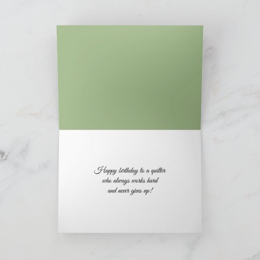 Birthday Quilt Pattern Karte (Innenseite)