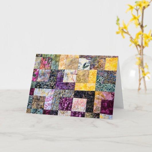 Birthday Quilt Pattern Karte (Gelbe Blume)