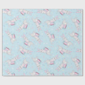 Birthday Rabbit Pattern Geschenkpapier (Flach)