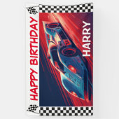 BIRTHDAY RACING CAR BANNER (Vertikal)