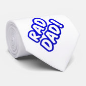Birthday Rad Dad Funny Cool Blue Krawatte (Gerollt)