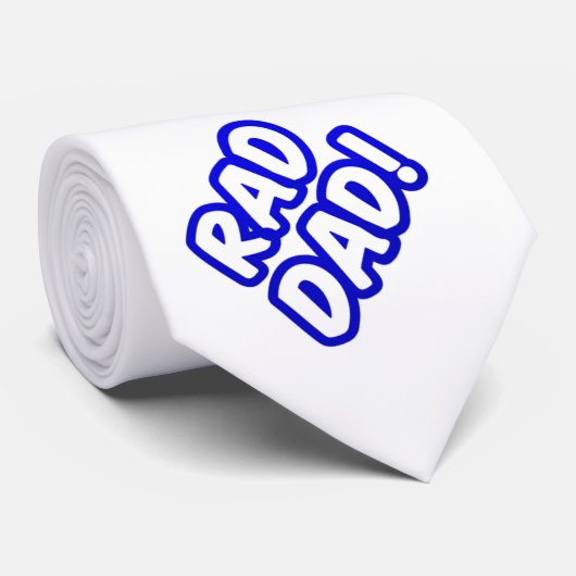 Birthday Rad Dad Funny Cool Blue Krawatte (Gerollt)