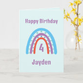 Birthday Rainbow Age Boho Card Karte (Gelbe Blume)