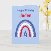 Birthday Rainbow Age Boho Card Karte (Gelbe Blume)