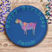 Birthday Rainbow Goat Farm Animal Add Name Jacob Pappteller