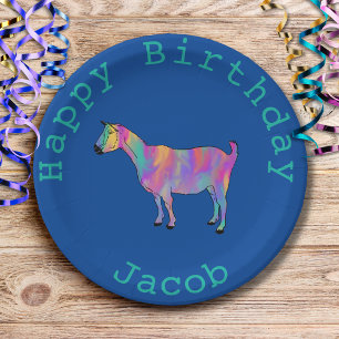 Birthday Rainbow Goat Farm Tier Add Name Jacob Pappteller