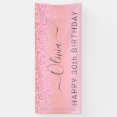 Birthday Rainbow Pastel Glitzer Girly Modern Banner (Vertikal)