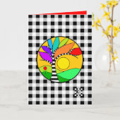 Birthday Rainbow Tree on Buffalo Kariert Karte (Gelbe Blume)