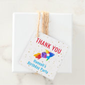 Birthday Rainbow Watercolor Rocket Weltraum Geschenkanhänger (Beispiel)