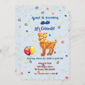 Birthday Ram - Aries (März 21. - 19. April) Einladung (Vorne/Hinten)