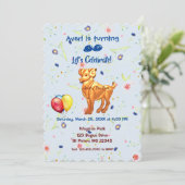 Birthday Ram - Aries (März 21. - 19. April) Einladung (Stehend Vorderseite)