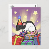 Birthday Rat Postkarte (Vorne/Hinten)