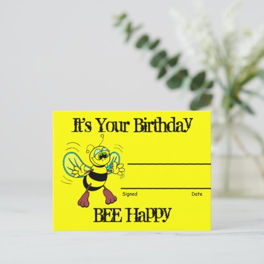 Birthday Recognition Award Postkarte (Stehend Vorderseite)