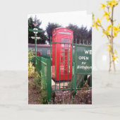 Birthday Red British Telefone Kiosk Card Karte (Gelbe Blume)
