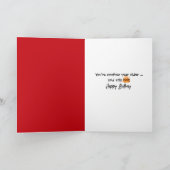 Birthday Red Chili Pepper Guitar Player Karte (Innenseite)