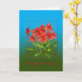Birthday, Red Day Lilies Karte (Gelbe Blume)