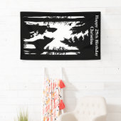 Birthday Red Riding Hood Wolf Black Silhouette Banner (Insitu)