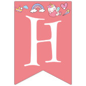 Birthday Regenbogen unicorn horn Galaxie Party Wimpelkette (Zweite Fahne)