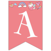 Birthday Regenbogen unicorn horn Galaxie Party Wimpelkette (Dritte Fahne)