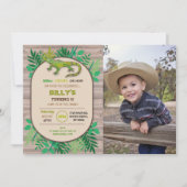 Birthday Reptile Children's Birthday Lizard Crawl Einladung (Vorderseite)